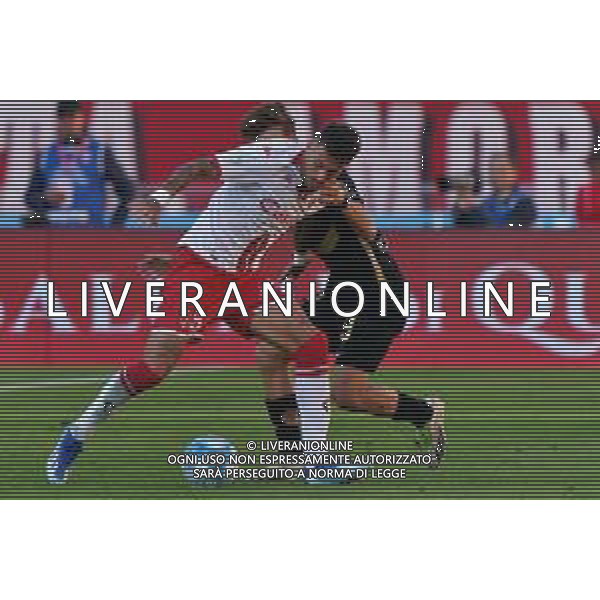 Marco Nasti of SSC Bari and Pablo Rodriguez of Ascoli Calcio during the Italian Serie B match SSC Bari vs Ascoli Calcio on November 4, 2023 at the San Nicola stadium in Bari, Italy. Photo by Emmanuele Mastrodonato/ag. Aldo Liverani sas