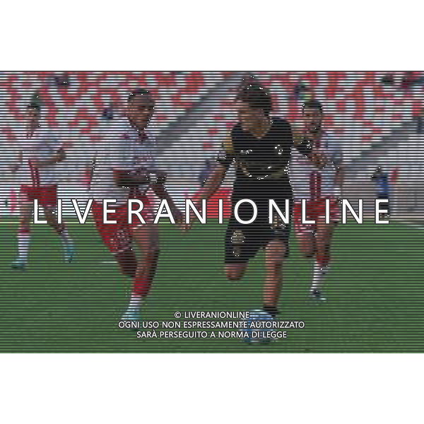 Pablo Rodriguez of Ascoli Calcio and Mehdi Dorval of SSC Bari during the Italian Serie B match SSC Bari vs Ascoli Calcio on November 4, 2023 at the San Nicola stadium in Bari, Italy. Photo by Emmanuele Mastrodonato/ag. Aldo Liverani sas