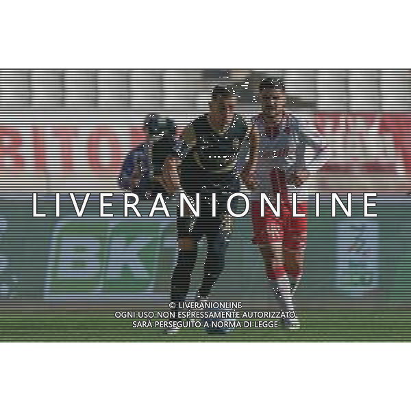 Ilija Nestorovsk of Ascoli Calcio and Gennaro Acampora of SSC Bari during the Italian Serie B match SSC Bari vs Ascoli Calcio on November 4, 2023 at the San Nicola stadium in Bari, Italy. Photo by Emmanuele Mastrodonato/ag. Aldo Liverani sas