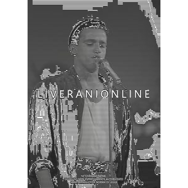 NEG-RETROSPETTIVA EROS RAMAZZOTTI CANTANTE NELLA FOTO EROS RAMAZZOTTI NELL\'ANNO 1986 AL FESTIVAL DI SANREMO AG ALDO LIVERANI SAS 