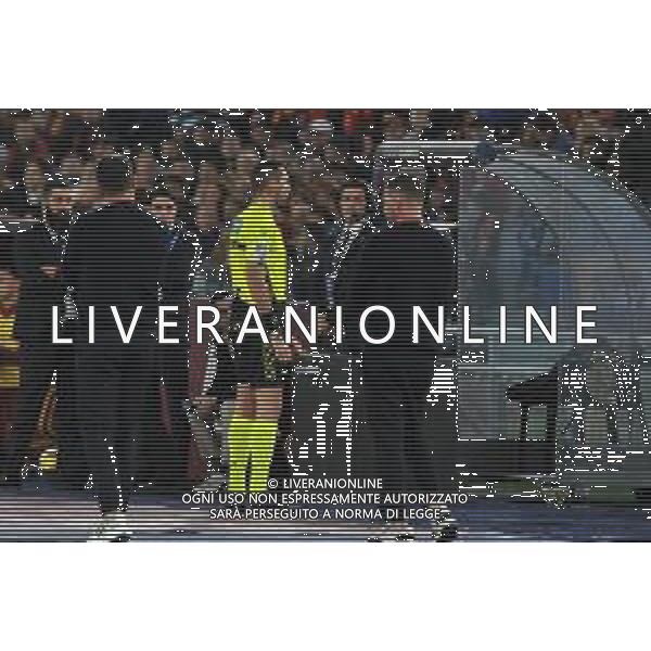 Roma vs Lecce - Campionato Serie A TIM - 11 giornata - Stadio Olimpico - Roma 05-11-2023 nella foto arbitro Andrea Colombo chiamato al Var ©Federico Gaetano / AGENZIA ALDO LIVERANI SAS