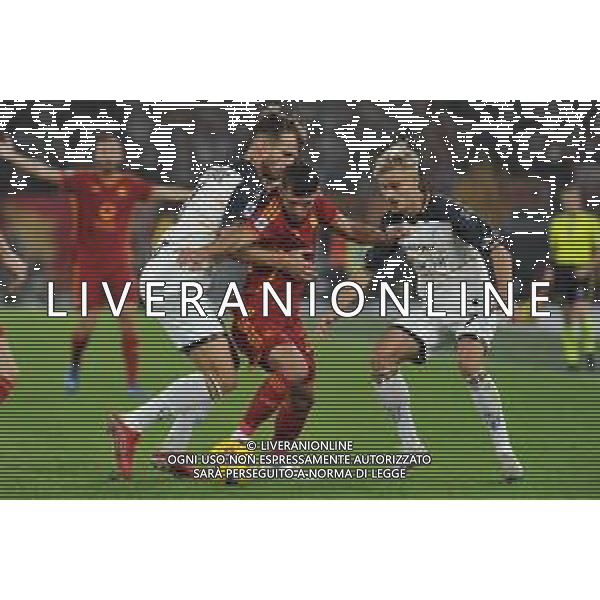 Roma vs Lecce - Campionato Serie A TIM - 11 giornata - Stadio Olimpico - Roma 05-11-2023 nella foto Pongracic e Aouar ©Federico Gaetano / AGENZIA ALDO LIVERANI SAS