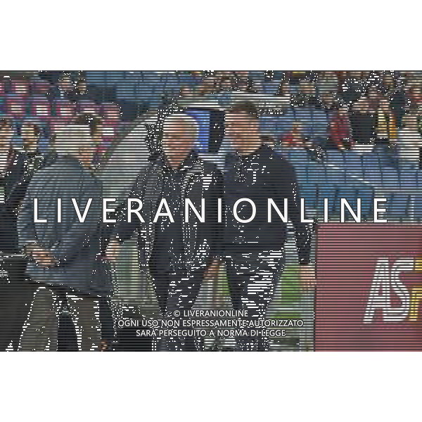 coach Jose Mourinho of AS Roma and coach Roberto D’Aversa of US Lecce during the Italian soccer Serie A match AS Roma vs US Lecce on November 5, 2023 at Olympic Stadium in Rome, Italy. Photo by Emmanuele Mastrodonato/ag. Aldo Liverani sas