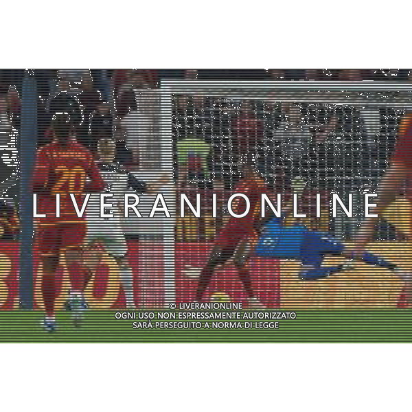 Pontus Almqvist of US Lecce scores a goal of during the Italian soccer Serie A match AS Roma vs US Lecce on November 5, 2023 at Olympic Stadium in Rome, Italy. Photo by Emmanuele Mastrodonato/ag. Aldo Liverani sas