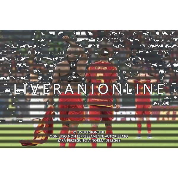 Romelu Lukaku of AS Roma celebrates after scoring a goal during the Italian soccer Serie A match AS Roma vs US Lecce on November 5, 2023 at Olympic Stadium in Rome, Italy. Photo by Emmanuele Mastrodonato/ag. Aldo Liverani sas