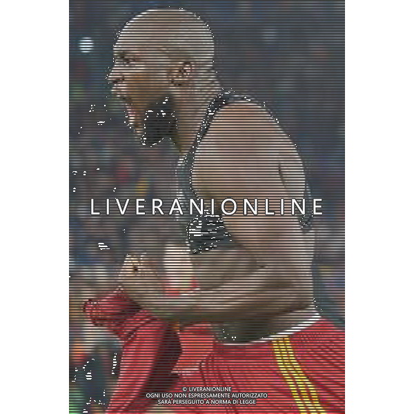 Romelu Lukaku of AS Roma celebrates after scoring a goal during the Italian soccer Serie A match AS Roma vs US Lecce on November 5, 2023 at Olympic Stadium in Rome, Italy. Photo by Emmanuele Mastrodonato/ag. Aldo Liverani sas