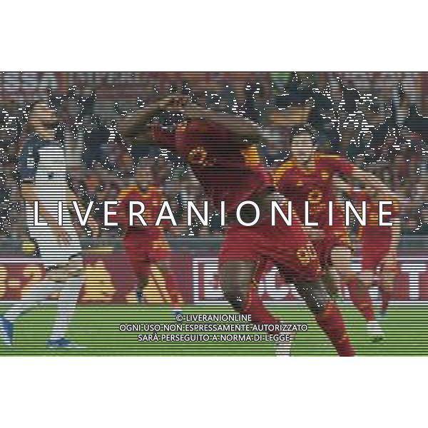 Romelu Lukaku of AS Roma celebrates after scoring a goal during the Italian soccer Serie A match AS Roma vs US Lecce on November 5, 2023 at Olympic Stadium in Rome, Italy. Photo by Emmanuele Mastrodonato/ag. Aldo Liverani sas