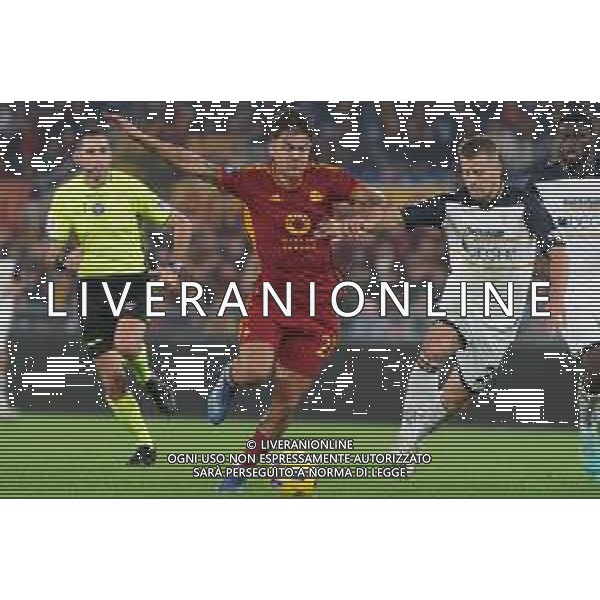 Paulo Dybala of AS Roma and Ylber Ramadani of US Lecce during the Italian soccer Serie A match AS Roma vs US Lecce on November 5, 2023 at Olympic Stadium in Rome, Italy. Photo by Emmanuele Mastrodonato/ag. Aldo Liverani sas