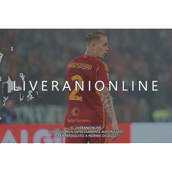 Rick Karsdorp of AS Roma during the Italian soccer Serie A match AS Roma vs US Lecce on November 5, 2023 at Olympic Stadium in Rome, Italy. Photo by Emmanuele Mastrodonato/ag. Aldo Liverani sas