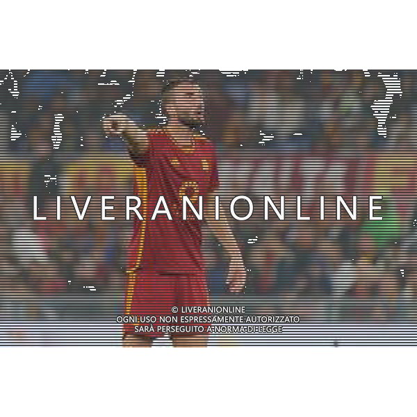 Bryan Cristante of AS Roma and Nikola Krstovic of US Lecce during the Italian soccer Serie A match AS Roma vs US Lecce on November 5, 2023 at Olympic Stadium in Rome, Italy. Photo by Emmanuele Mastrodonato/ag. Aldo Liverani sas