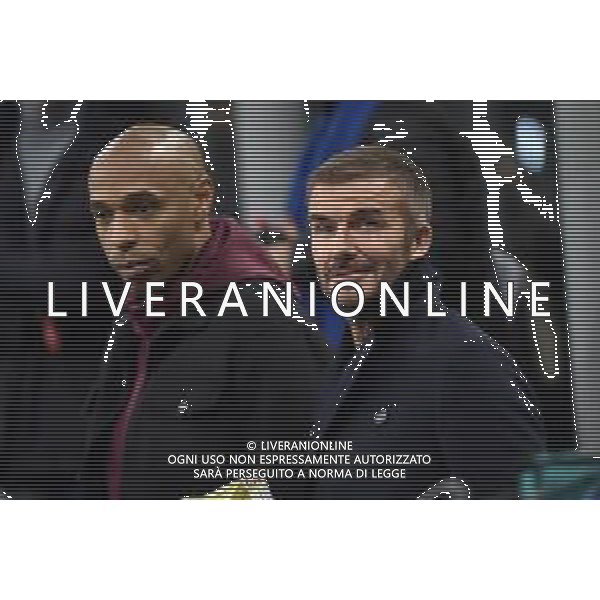 Milan vs Paris Saint-Germain nella foto Thierry Henry e David Beckham Milano 07-11-2023 Stadio Giuseppe Meazza - San Siro UEFA Champions League fase a gironi 4a giornata - Gruppo F foto Roberto Garavaglia/ag. Aldo Liverani sas/AGENZIA ALDO LIVERANI SAS