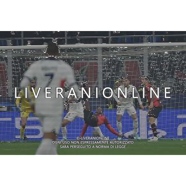 Milan vs Paris Saint-Germain nella foto Rafael Leao (Milan) segna il gol dell\'1 a 1 Milano 07-11-2023 Stadio Giuseppe Meazza - San Siro UEFA Champions League fase a gironi 4a giornata - Gruppo F foto Roberto Garavaglia/ag. Aldo Liverani sas / AGENZIA ALDO LIVERANI SAS