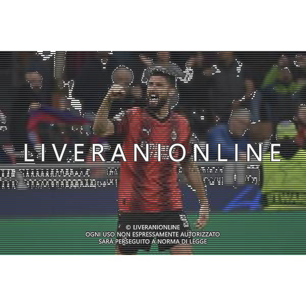 Milan vs Paris Saint-Germain nella foto Olivier Giroud (Milan) esulta dopo il gol del 2 a 1 Milano 07-11-2023 Stadio Giuseppe Meazza - San Siro UEFA Champions League fase a gironi 4a giornata - Gruppo F foto Roberto Garavaglia/ag. Aldo Liverani sas / AGENZIA ALDO LIVERANI SAS