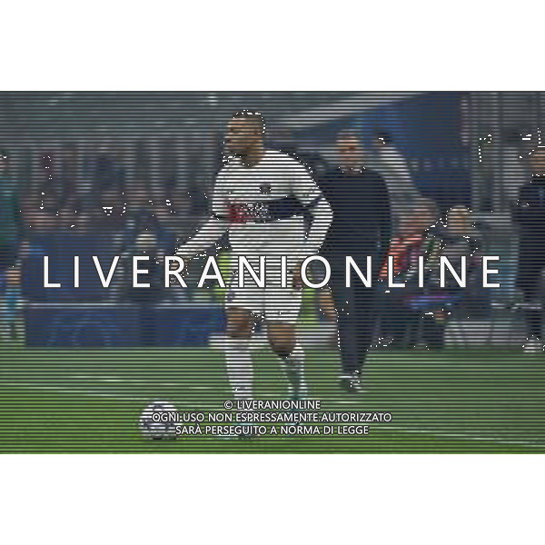 Milan vs Paris Saint-Germain nella foto Kylian Mbappe\' (Paris Saint-Germain) e dietro sulla DX Luis Enrique Martinez Garcia allenatore Paris Saint-Germain Milano 07-11-2023 Stadio Giuseppe Meazza - San Siro UEFA Champions League fase a gironi 4a giornata - Gruppo F foto Roberto Garavaglia/ag. Aldo Liverani sas/ AGENZIA ALDO LIVERANI SAS