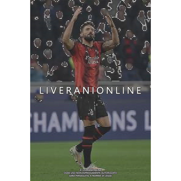 Milan vs Paris Saint-Germain nella foto Olivier Giroud (Milan) esulta dopo il gol del 2 a 1 Milano 07-11-2023 Stadio Giuseppe Meazza - San Siro UEFA Champions League fase a gironi 4a giornata - Gruppo F foto Roberto Garavaglia/ag. Aldo Liverani sas/ AGENZIA ALDO LIVERANI SAS