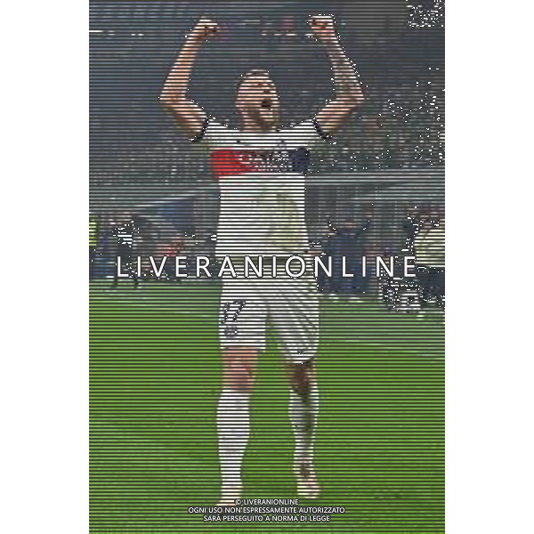 Milan vs Paris Saint-Germain nella foto Milan Skriniar (Paris Saint-Germain) esulta dopo il gol dell\'1 a 0 Milano 07-11-2023 Stadio Giuseppe Meazza - San Siro UEFA Champions League fase a gironi 4a giornata - Gruppo F foto Roberto Garavaglia/ag. Aldo Liverani sas/ AGENZIA ALDO LIVERANI SAS