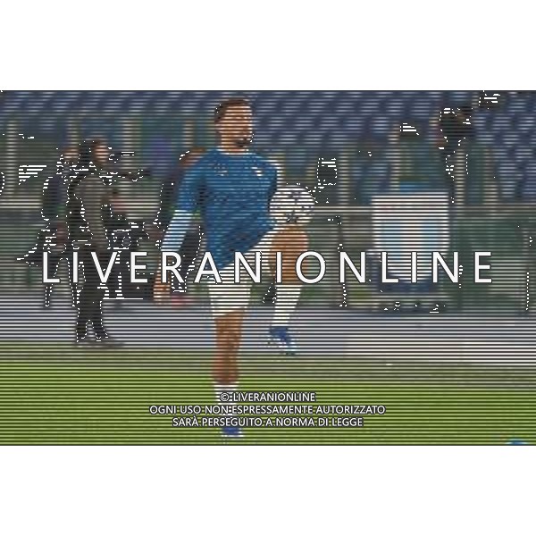 Luca Pellegrini of SS Lazio warms up during the UEFA Champions League match SS Lazio vs Feyenoord at the Olympic stadium in Rome on November 7, 2023. Photo Emmanuele Mastrodonato/ag. Aldo Liverani sas/AGENZIA ALDO LIVERANI SAS