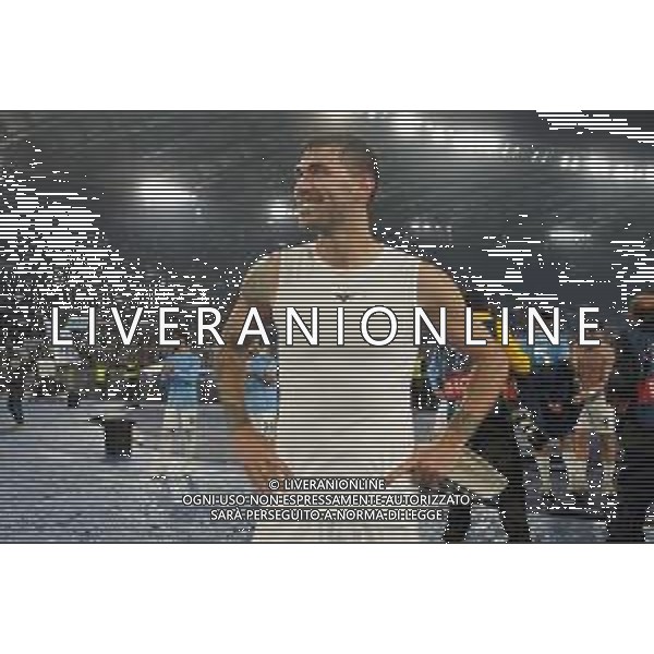 Alessio Romagnoli of SS Lazio celebrates the victory during the UEFA Champions League match SS Lazio vs Feyenoord at the Olympic stadium in Rome on November 7, 2023. Photo Emmanuele Mastrodonato/ag. Aldo Liverani sas/AGENZIA ALDO LIVERANI SAS