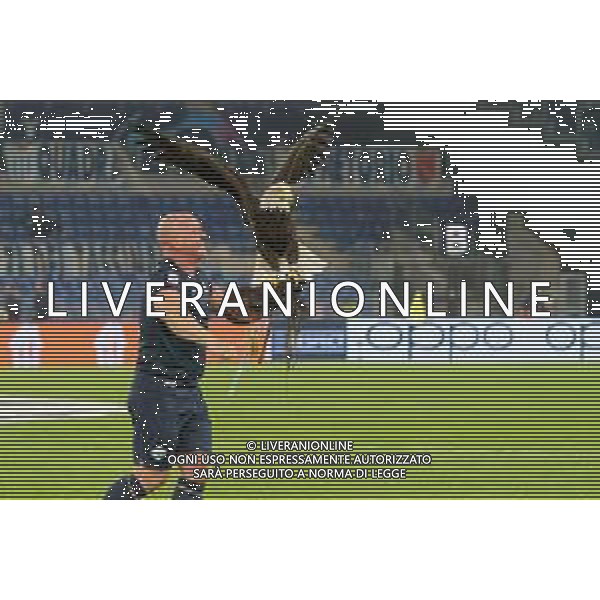 Olympia,the American eagle mascot of SS Lazio prior the UEFA Champions League match SS Lazio vs Feyenoord at the Olympic stadium in Rome on November 7, 2023. Photo Emmanuele Mastrodonato/ag. Aldo Liverani sas/AGENZIA ALDO LIVERANI SAS