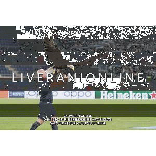 Olympia,the American eagle mascot of SS Lazio prior the UEFA Champions League match SS Lazio vs Feyenoord at the Olympic stadium in Rome on November 7, 2023. Photo Emmanuele Mastrodonato/ag. Aldo Liverani sas/AGENZIA ALDO LIVERANI SAS
