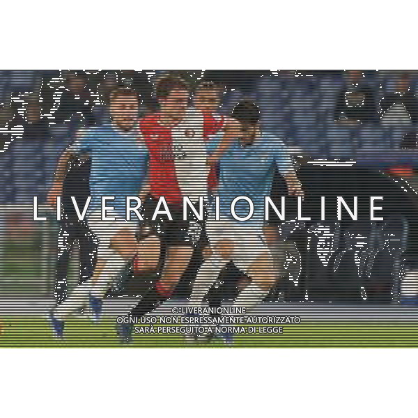 Luis Alberto of SS Lazio and Mats Wieffer of Feyenoord during the UEFA Champions League match SS Lazio vs Feyenoord at the Olympic stadium in Rome on November 7, 2023. Photo Emmanuele Mastrodonato/ag. Aldo Liverani sas/AGENZIA ALDO LIVERANI SAS