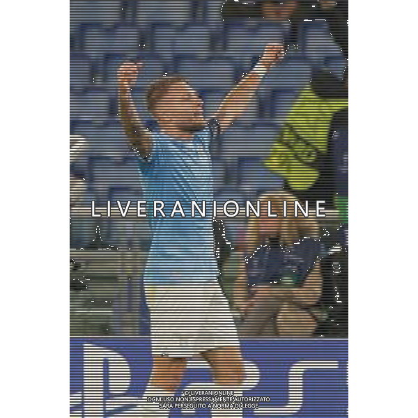Ciro Immobile of SS Lazio celebrates after scoring a goal during the UEFA Champions League match SS Lazio vs Feyenoord at the Olympic stadium in Rome on November 7, 2023. Photo Emmanuele Mastrodonato/ag. Aldo Liverani sas/AGENZIA ALDO LIVERANI SAS