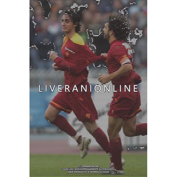 NAPOLI 8/12/2005 NAPOLI-ROMA COPPA ITALIA NELLA FOTO L\' ESULTANZA DI AQUILANI FOTO AG ALDO LIVERANI