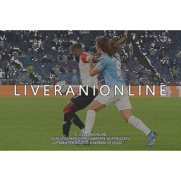 Lutsharel Geertruida of Feyenoord and Matteo Guendouzi of SS Lazio during the UEFA Champions League match SS Lazio vs Feyenoord at the Olympic stadium in Rome on November 7, 2023. Photo Emmanuele Mastrodonato/ag. Aldo Liverani sas/AGENZIA ALDO LIVERANI SAS