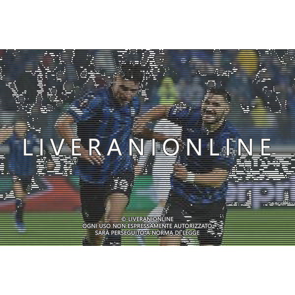 TVRG Atalanta vs Sturm Graz nella foto Berat Djimsiti (Atalanta) e Sead Kolasinac (Atalanta) esultano dopo il gol dell\'1 a 0 Bergamo 09-11-2023 Gewiss Stadium - Stadio Atleti Azzurri d\'Italia UEFA Europa League - fase a gironi Gruppo D - 4a giornata foto Roberto Garavaglia/ag. Aldo Liverani sas/AGENZIA ALDO LIVERANI SAS