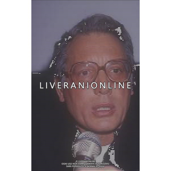 DIAP-RETROSPETTIVA ENZO JANNACCI CANTANTE NELLA FOTO ENZO JANNACCI NELL\'ANNO 1990 AG ALDO LIVERANI SAS 