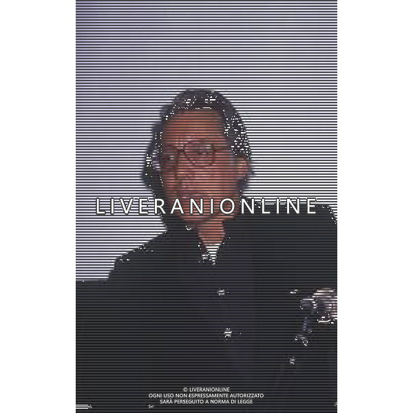 DIAP-RETROSPETTIVA ENZO JANNACCI CANTANTE NELLA FOTO ENZO JANNACCI NELL\'ANNO 1990 AG ALDO LIVERANI SAS 