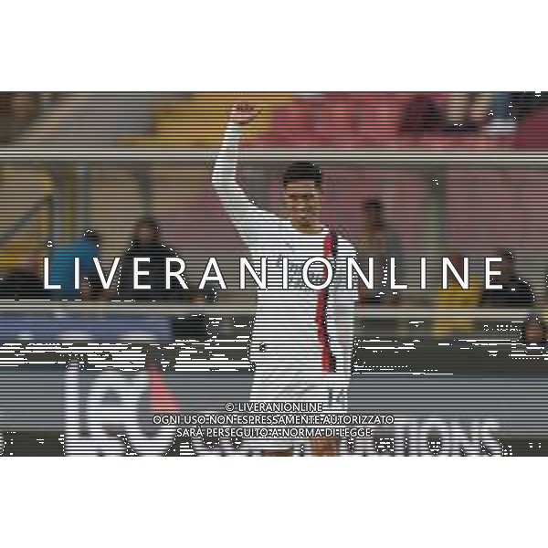 Tijjani Reijnders of AC Milan celebrates after scoring a goal during the Italian soccer Serie A match US Lecce vs AC Milan on November 10, 2023 at Via del Mare Stadium in Lecce, Italy. Photo by Emmanuele Mastrodonato/ag. Aldo Liverani sas