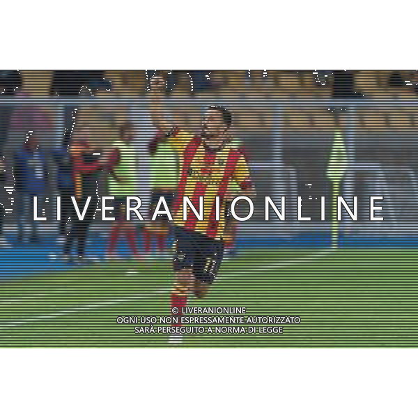 Nicola Sansone of US Lecce celebrates after scoring a goal during the Italian soccer Serie A match US Lecce vs AC Milan on November 10, 2023 at Via del Mare Stadium in Lecce, Italy. Photo by Emmanuele Mastrodonato/ag. Aldo Liverani sas
