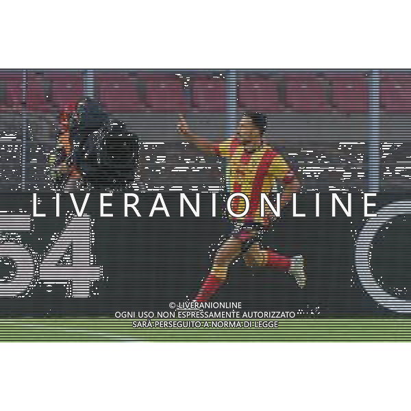 Nicola Sansone of US Lecce celebrates after scoring a goal during the Italian soccer Serie A match US Lecce vs AC Milan on November 10, 2023 at Via del Mare Stadium in Lecce, Italy. Photo by Emmanuele Mastrodonato/ag. Aldo Liverani sas