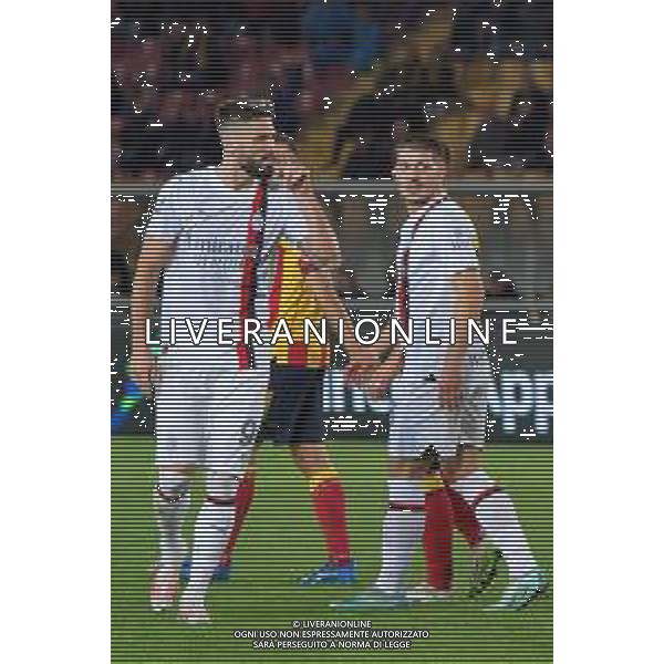 Olivier Giroud of AC Milan protests during the Italian soccer Serie A match US Lecce vs AC Milan on November 10, 2023 at Via del Mare Stadium in Lecce, Italy. Photo by Emmanuele Mastrodonato/ag. Aldo Liverani sas/AGENZIA ALDO LIVERANI SAS