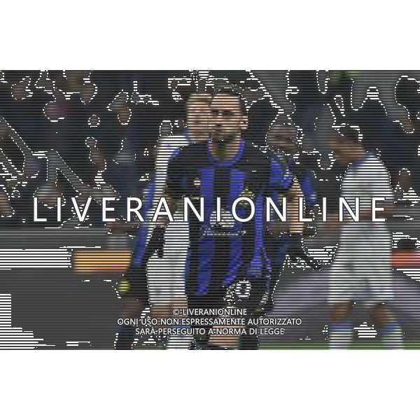Inter vs Frosinone nella foto Hakan Calhanoglu (Inter) esulta dopo il gol del 2 a 0 Milano 12-11-2023 Stadio Giuseppe Meazza - San Siro Campionato Serie A TIM - 12a giornata foto Roberto Garavaglia/ag. Aldo Liverani sas/AGENZIA ALDO LIVERANI SAS