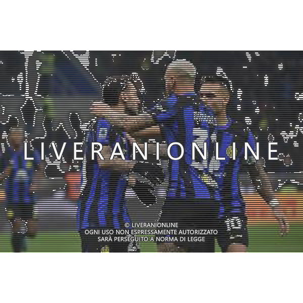Inter vs Frosinone nella foto esultanza Inter dopo il gol del 2 a 0 Milano 12-11-2023 Stadio Giuseppe Meazza - San Siro Campionato Serie A TIM - 12a giornata foto Roberto Garavaglia/ag. Aldo Liverani sas/AGENZIA ALDO LIVERANI SAS