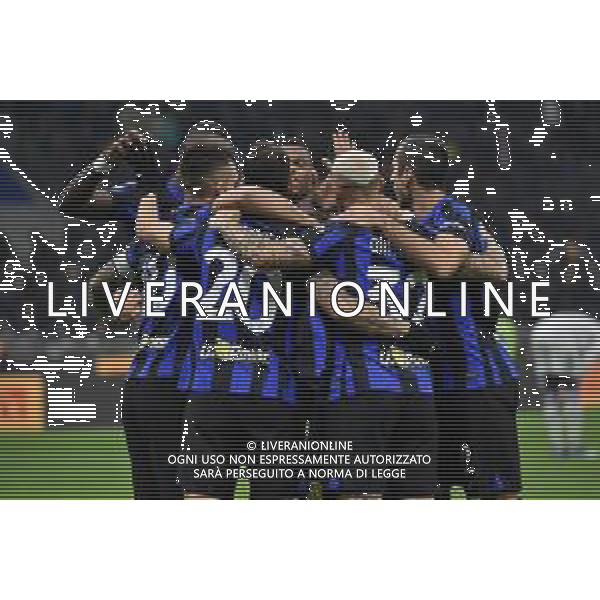 Inter vs Frosinone nella foto esultanza Inter dopo il gol del 2 a 0 Milano 12-11-2023 Stadio Giuseppe Meazza - San Siro Campionato Serie A TIM - 12a giornata foto Roberto Garavaglia/ag. Aldo Liverani sas/AGENZIA ALDO LIVERANI SAS