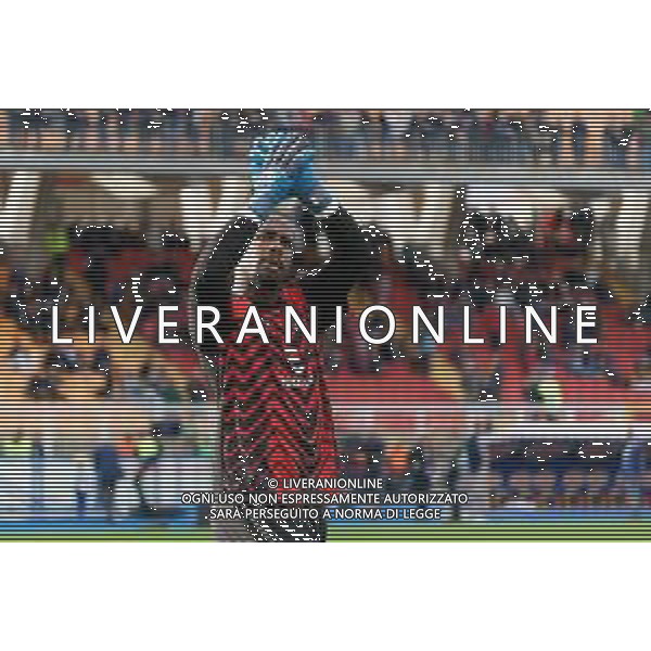 Mike Maignan of AC Milan during the Italian soccer Serie A match US Lecce vs AC Milan on November 10, 2023 at Via del Mare Stadium in Lecce, Italy. Photo by Emmanuele Mastrodonato/ag. Aldo Liverani sas/AGENZIA ALDO LIVERANI SAS