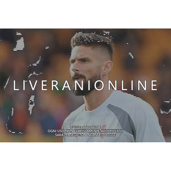 Olivier Giroud of AC Milan during the Italian soccer Serie A match US Lecce vs AC Milan on November 10, 2023 at Via del Mare Stadium in Lecce, Italy. Photo by Emmanuele Mastrodonato/ag. Aldo Liverani sas/AGENZIA ALDO LIVERANI SAS