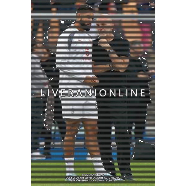 Ruben Loftus-Cheek of AC Milan and coach Stefano Pioli of AC Milan prior the Italian soccer Serie A match US Lecce vs AC Milan on November 10, 2023 at Via del Mare Stadium in Lecce, Italy. Photo by Emmanuele Mastrodonato/ag. Aldo Liverani sas/AGENZIA ALDO LIVERANI SAS