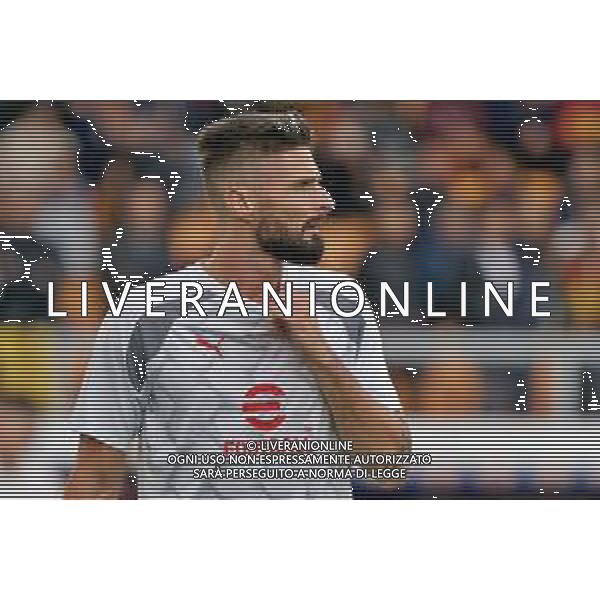 Olivier Giroud of AC Milan during the Italian soccer Serie A match US Lecce vs AC Milan on November 10, 2023 at Via del Mare Stadium in Lecce, Italy. Photo by Emmanuele Mastrodonato/ag. Aldo Liverani sas/AGENZIA ALDO LIVERANI SAS