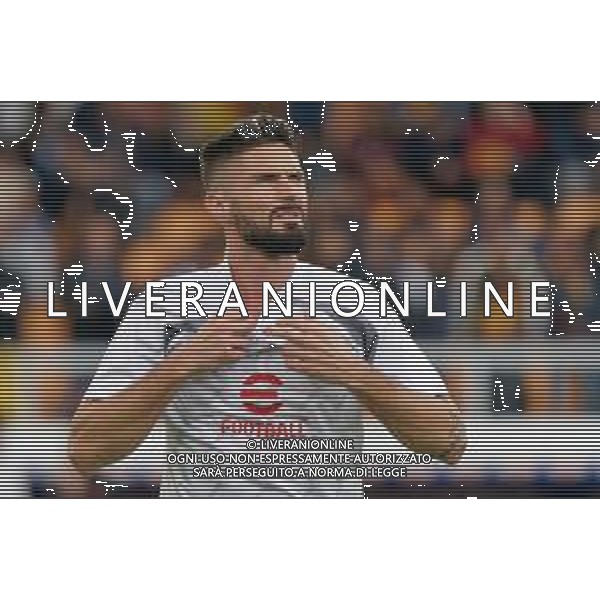 Olivier Giroud of AC Milan during the Italian soccer Serie A match US Lecce vs AC Milan on November 10, 2023 at Via del Mare Stadium in Lecce, Italy. Photo by Emmanuele Mastrodonato/ag. Aldo Liverani sas/AGENZIA ALDO LIVERANI SAS