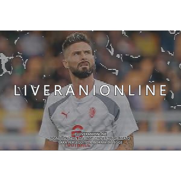 Olivier Giroud of AC Milan during the Italian soccer Serie A match US Lecce vs AC Milan on November 10, 2023 at Via del Mare Stadium in Lecce, Italy. Photo by Emmanuele Mastrodonato/ag. Aldo Liverani sas/AGENZIA ALDO LIVERANI SAS