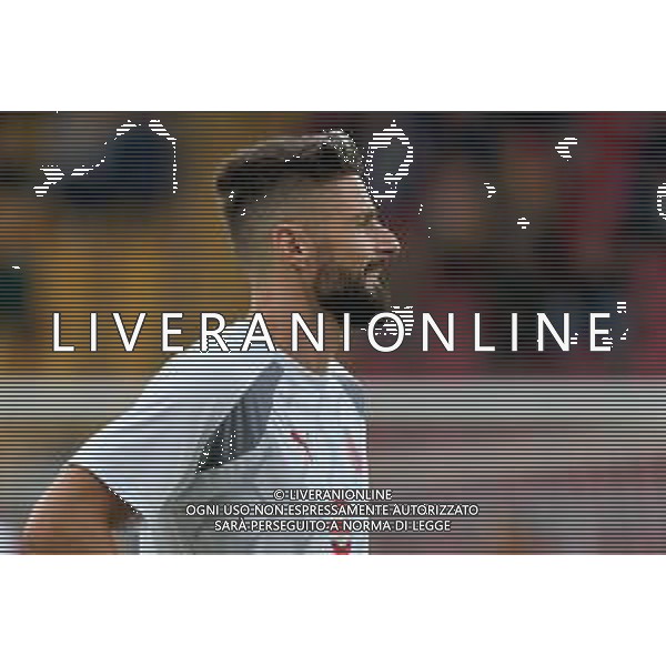 Olivier Giroud of AC Milan during the Italian soccer Serie A match US Lecce vs AC Milan on November 10, 2023 at Via del Mare Stadium in Lecce, Italy. Photo by Emmanuele Mastrodonato/ag. Aldo Liverani sas/AGENZIA ALDO LIVERANI SAS