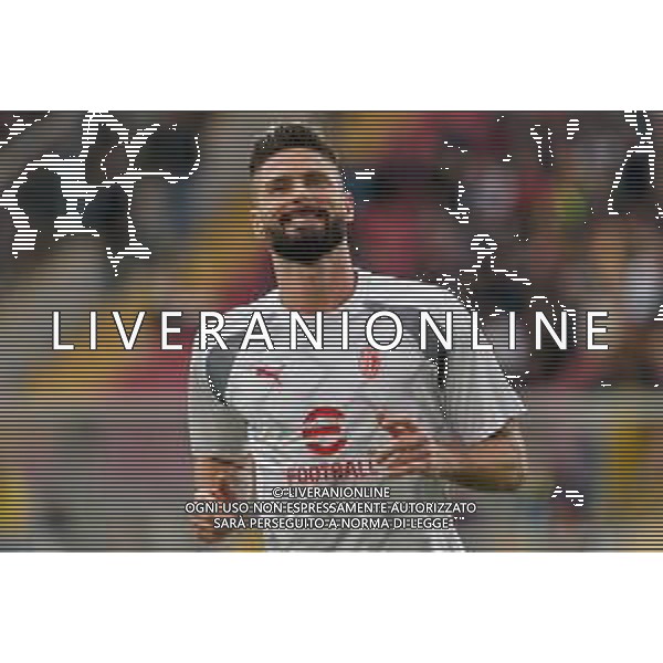 Olivier Giroud of AC Milan during the Italian soccer Serie A match US Lecce vs AC Milan on November 10, 2023 at Via del Mare Stadium in Lecce, Italy. Photo by Emmanuele Mastrodonato/ag. Aldo Liverani sas/AGENZIA ALDO LIVERANI SAS
