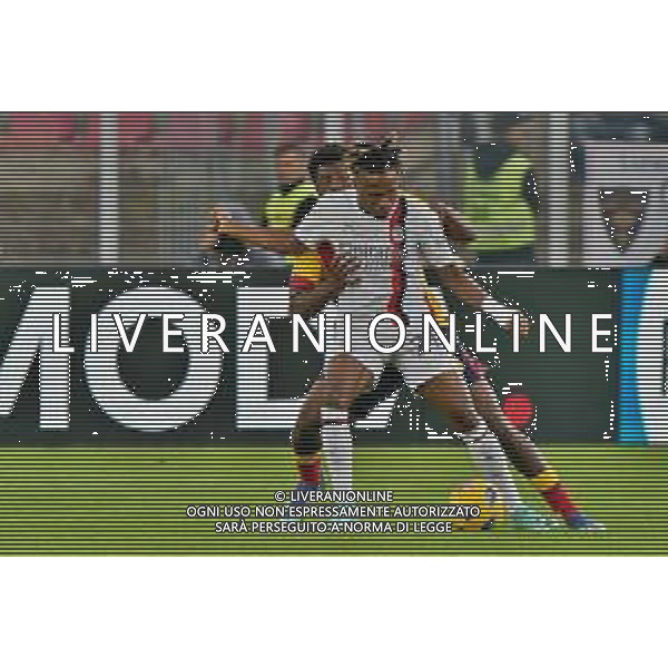Samuel Chukwueze of AC Milan and Patrick Dorgu of US Lecce during the Italian soccer Serie A match US Lecce vs AC Milan on November 10, 2023 at Via del Mare Stadium in Lecce, Italy. Photo by Emmanuele Mastrodonato/ag. Aldo Liverani sas/AGENZIA ALDO LIVERANI SAS