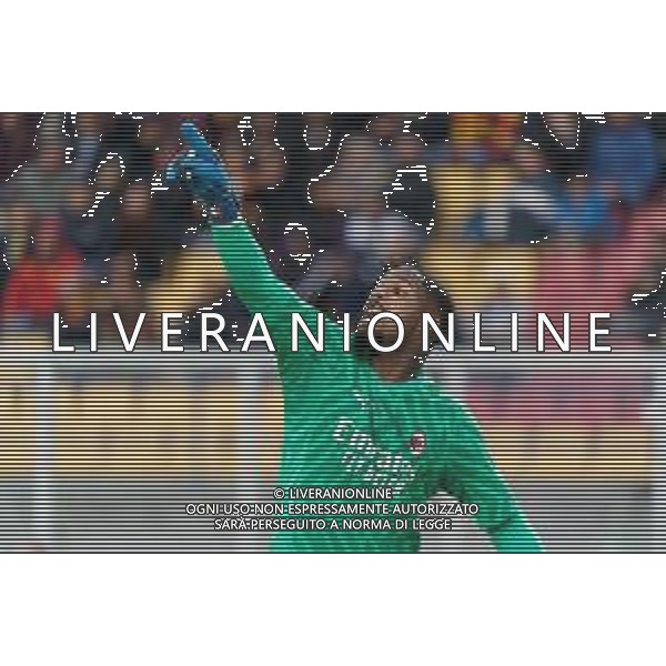 Mike Maignan of AC Milan during the Italian soccer Serie A match US Lecce vs AC Milan on November 10, 2023 at Via del Mare Stadium in Lecce, Italy. Photo by Emmanuele Mastrodonato/ag. Aldo Liverani sas/AGENZIA ALDO LIVERANI SAS