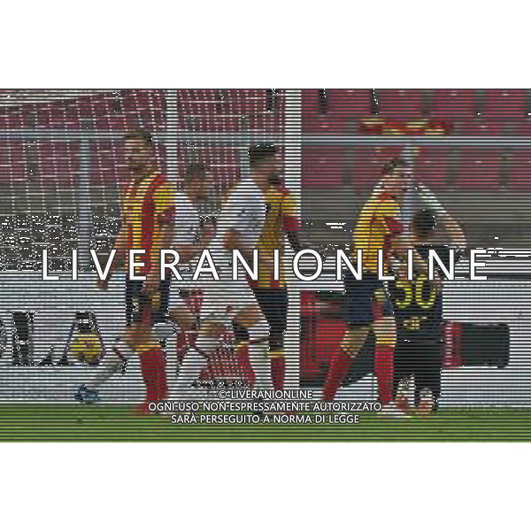 disappointment Marin Pongracic of US Lecce, Marin Pongracic of US Lecce and Wladimiro Falcone of US Lecce during the Italian soccer Serie A match US Lecce vs AC Milan on November 10, 2023 at Via del Mare Stadium in Lecce, Italy. Photo by Emmanuele Mastrodonato/ag. Aldo Liverani sas/AGENZIA ALDO LIVERANI SAS