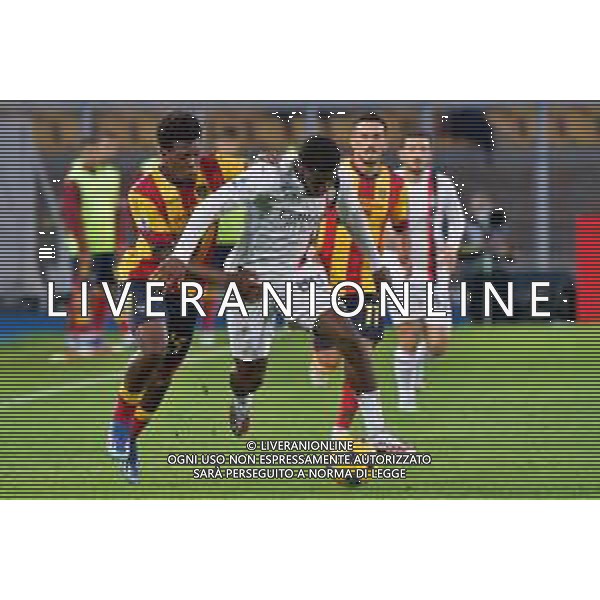 Yunus Musah of AC Milan and Patrick Dorgu of US Lecce during the Italian soccer Serie A match US Lecce vs AC Milan on November 10, 2023 at Via del Mare Stadium in Lecce, Italy. Photo by Emmanuele Mastrodonato/ag. Aldo Liverani sas/AGENZIA ALDO LIVERANI SAS
